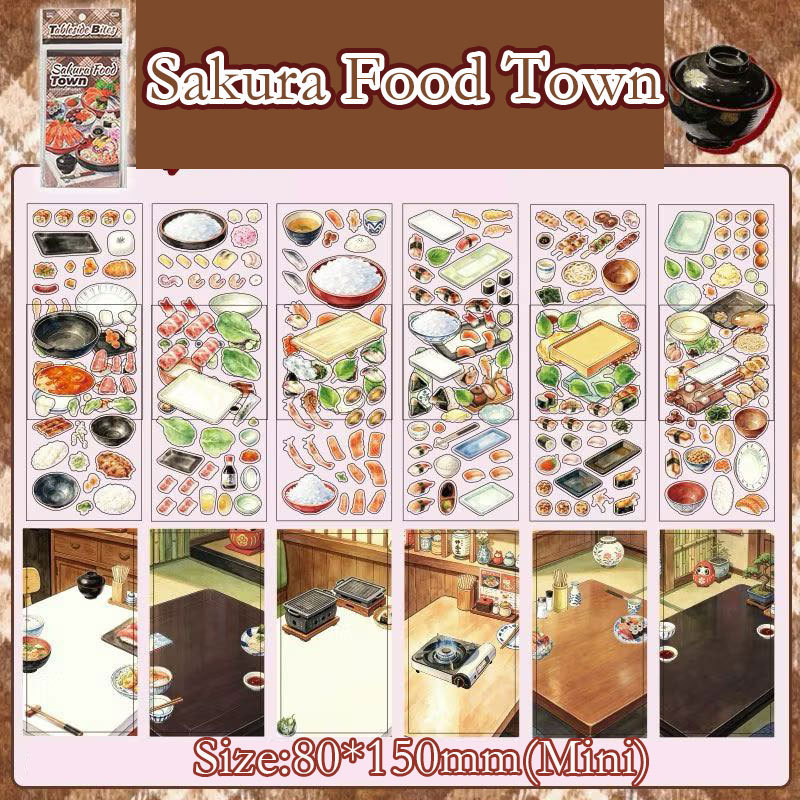 Tableside Bites  DIY 3D Scene Stickers Collection - 2 Cute Miniature Scenes