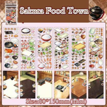 Tableside Bites  DIY 3D Scene Stickers Collection - 2 Cute Miniature Scenes