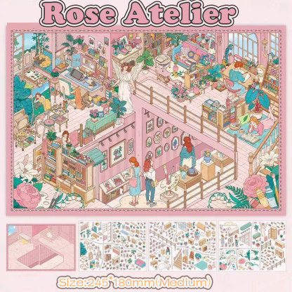 Petal Studio DIY 3D Scene Stickers Collection - 3 Cute Miniature Scenes