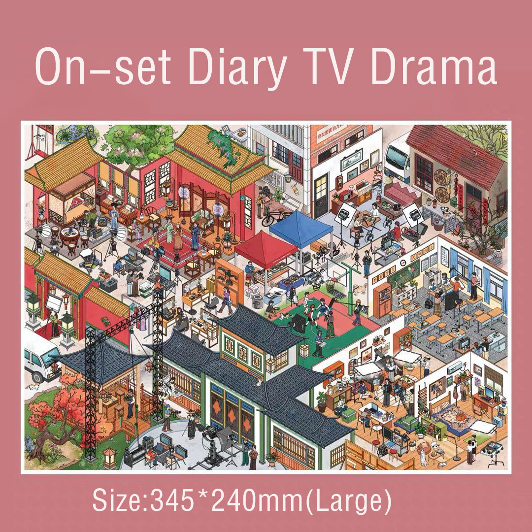  Odd Shop Wander DIY 3D Scene Stickers Collection - 4 Cute Miniature Scenes