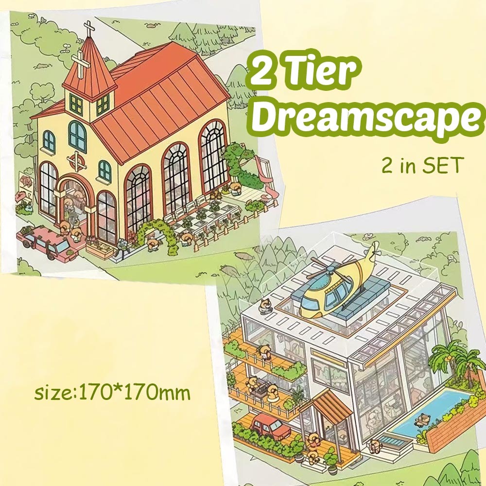 [Copy]Wonderful House DIY 3D Sticker Collection - 8 Cute Miniature Scenes
