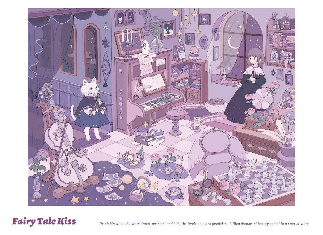 Castle fairy tales DIY 3D Sticker Collection - 4 Cute Miniature Scenes