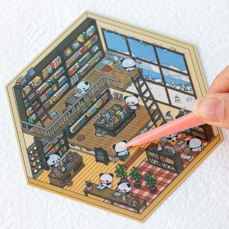 Panda Home Collection  DIY 3D Scene Stickers 4 Cute Miniature Scenes