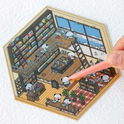 Panda Home Collection  DIY 3D Scene Stickers 4 Cute Miniature Scenes