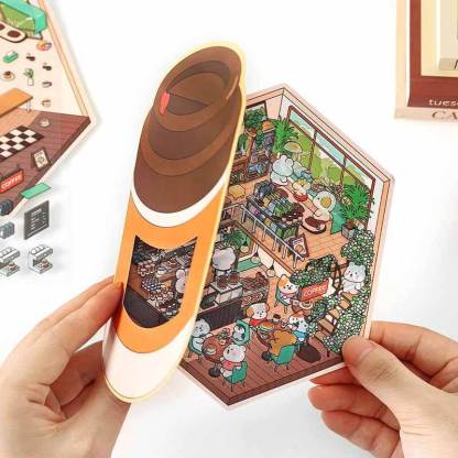 Fun Dessert House  DIY 3D Scene Stickers - 3 Cute Miniature Scenes