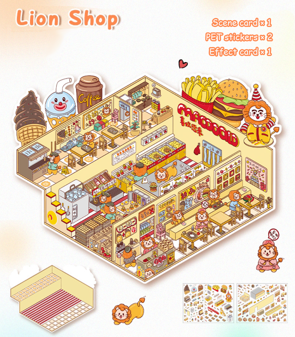 The Wild Syndicate DIY 3D Scene Stickers 3 Lovely Miniature Scenes