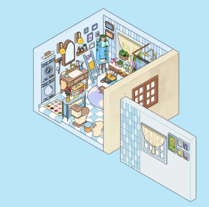 Field Stone DIY 3D Sticker Collection - 3 Cute Miniature Scenes