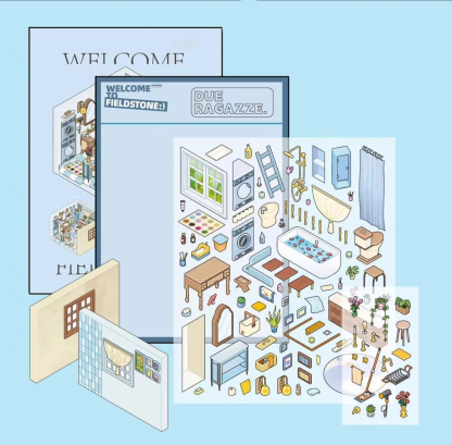 Field Stone DIY 3D Sticker Collection - 3 Cute Miniature Scenes