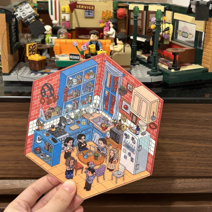 Friends Welcome to the real world DIY 3D Scene Stickers 3 Cute Miniature Scenes