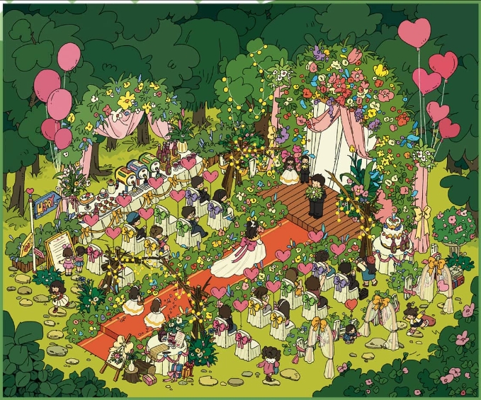 Wedding Collection DIY 3D Scene Stickers 9 Unique Designs