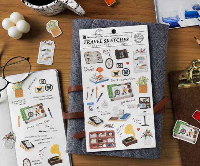Journaling Stickers - Travel Sketch Series