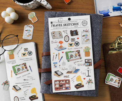Journaling Stickers - Travel Sketch Series
