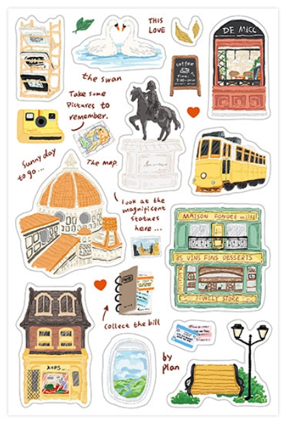 Journaling Stickers - Travel Sketch Series