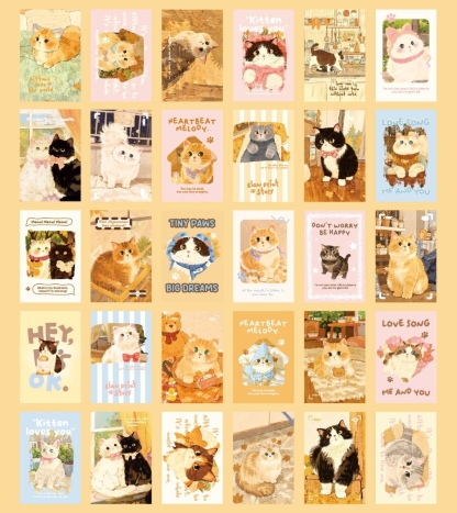 Die-Cut Postcards - Claw Print Story 30Pcs