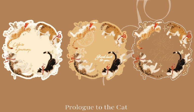 Die-Cut Postcards - Prologue to the Cat 45Pcs