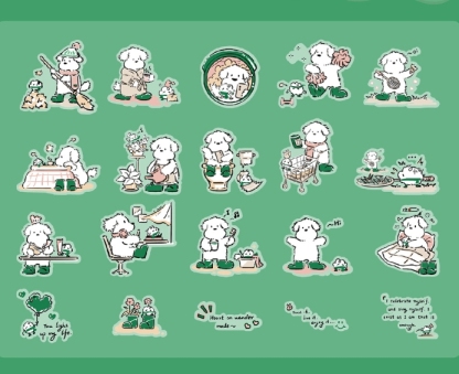 Journaling Stickers - Cats & Dogs in Rain Boots