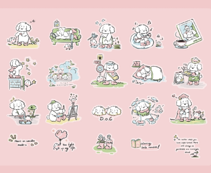 Journaling Stickers - Cats & Dogs in Rain Boots