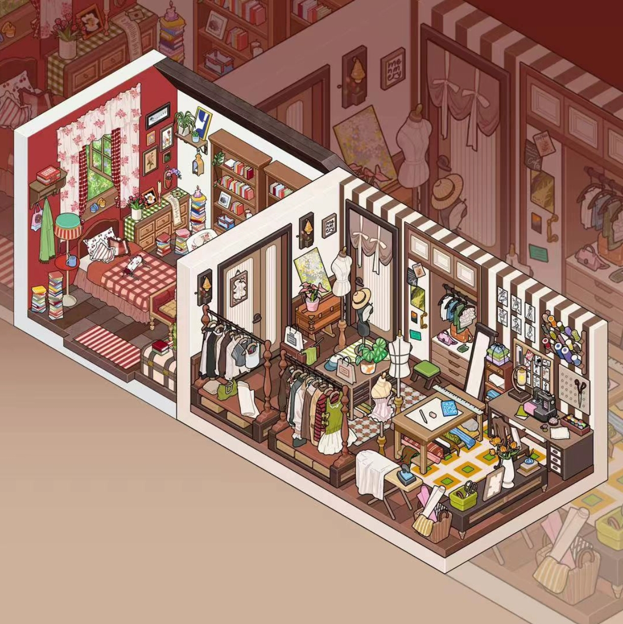 Field Stone DIY 3D Sticker Collection - 5 Cute Miniature Scenes