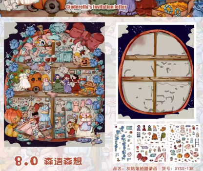 Darkly Told Tales DIY 3D Sticker Collection - 3 Cute Miniature Scenes