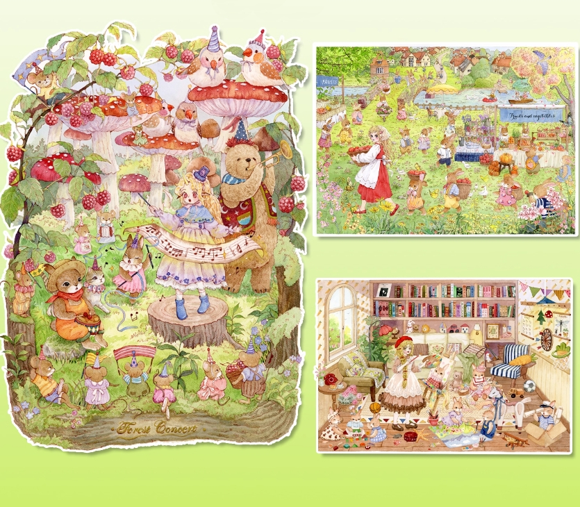 Springtime Stories DIY 3D Scene Stickers - 2 Cute Miniature Scenes