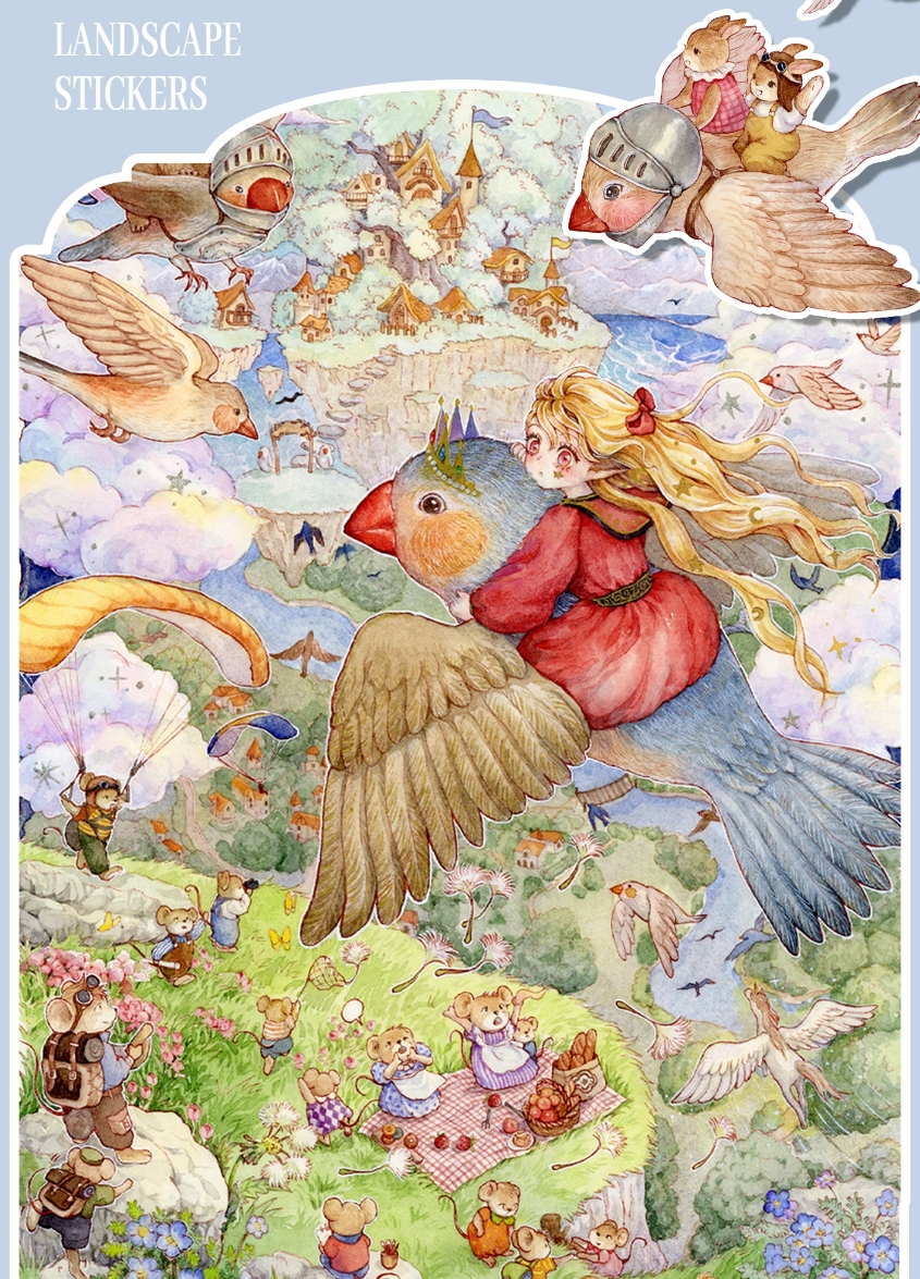 Springtime Stories DIY 3D Scene Stickers - 2 Cute Miniature Scenes