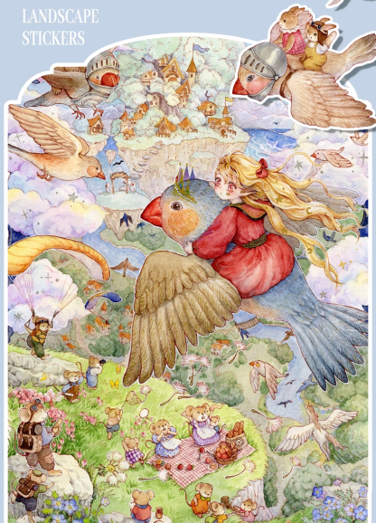 Springtime Stories DIY 3D Scene Stickers - 2 Cute Miniature Scenes