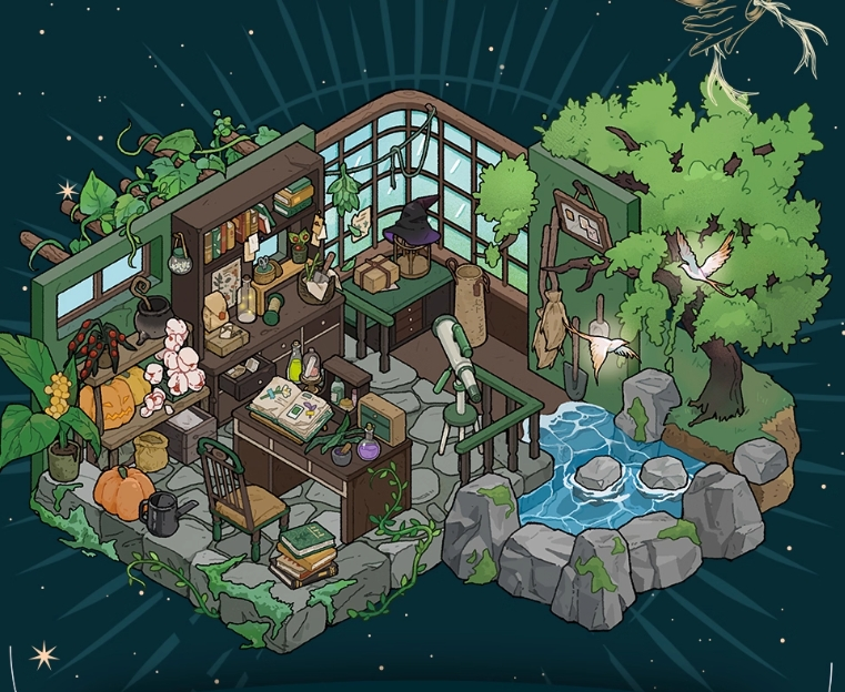 Magic Secret Alley DIY 3D Sticker Collection - 4 Cute Miniature Scenes