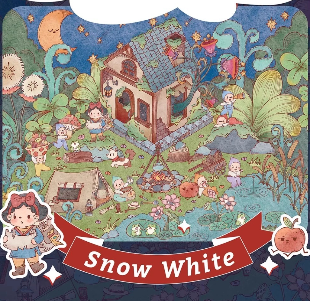 Reversed Fairy Tales DIY 3D Sticker Collection - 4 Cute Miniature Scene