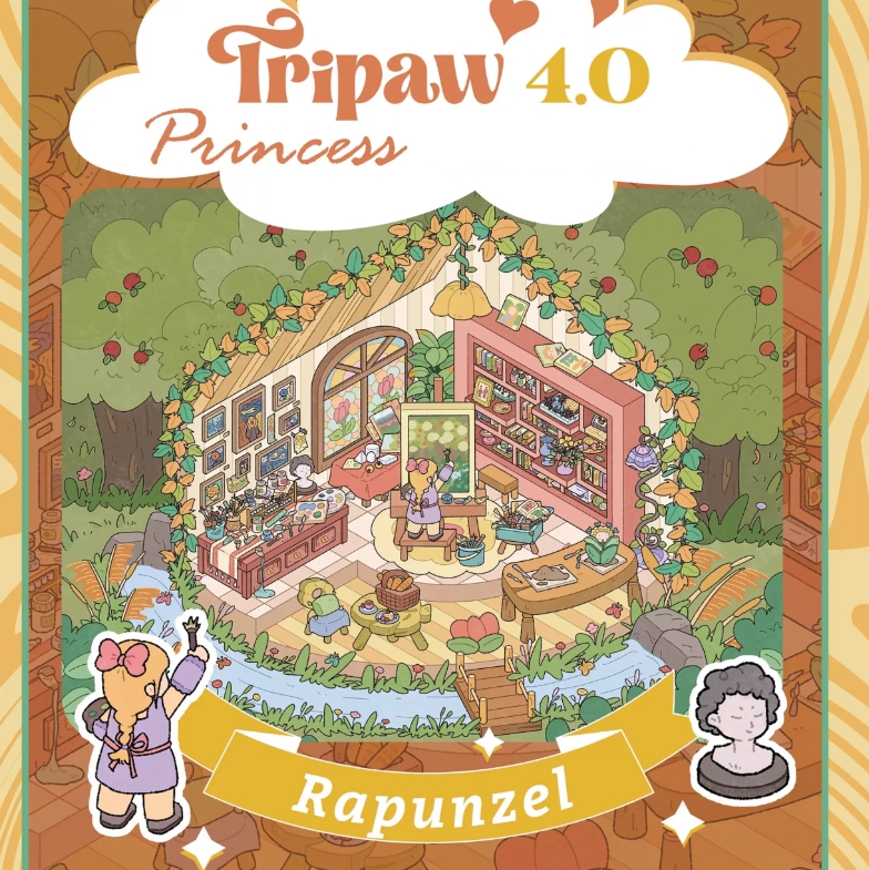 Reversed Fairy Tales DIY 3D Sticker Collection - 4 Cute Miniature Scene