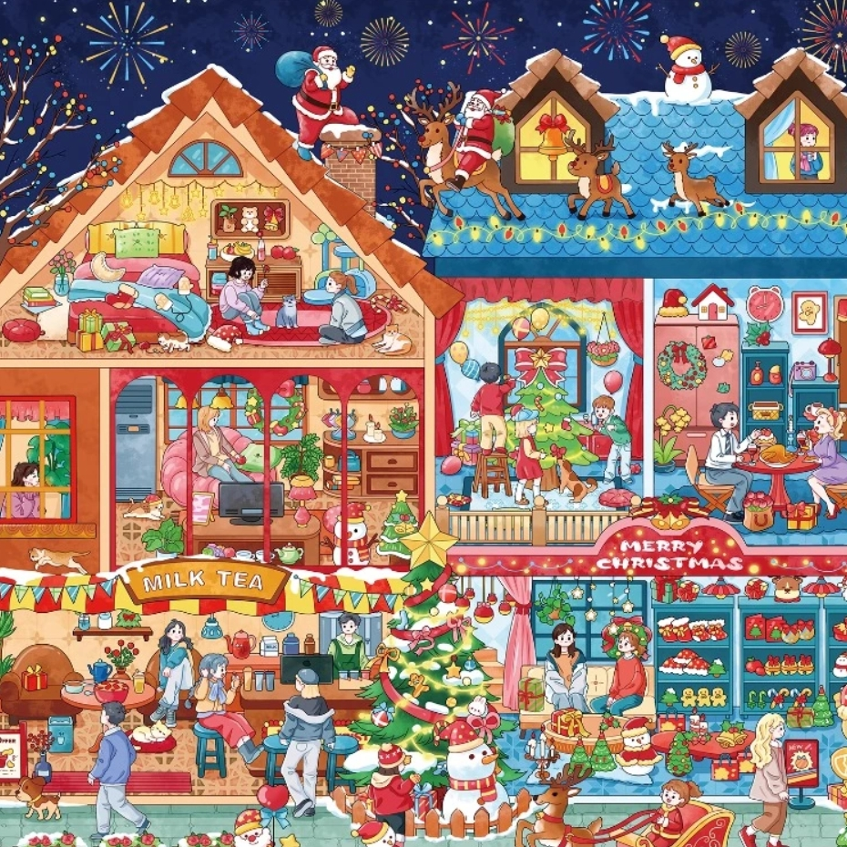 Celebrating Halloween & Christmas DIY 3D Scene Stickers - 2 Cute Miniature Scene