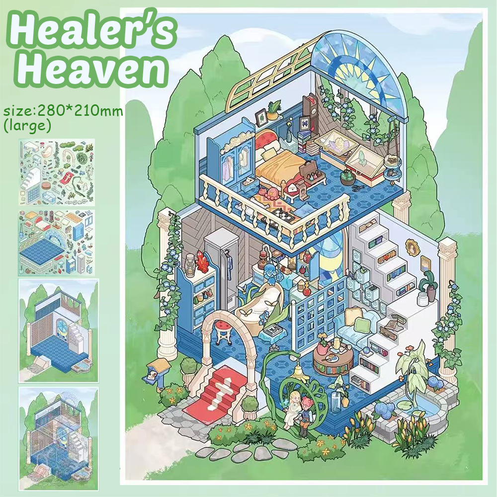 Healer’s Heaven DIY 3D Sticker Collection - Cute Miniature Scene