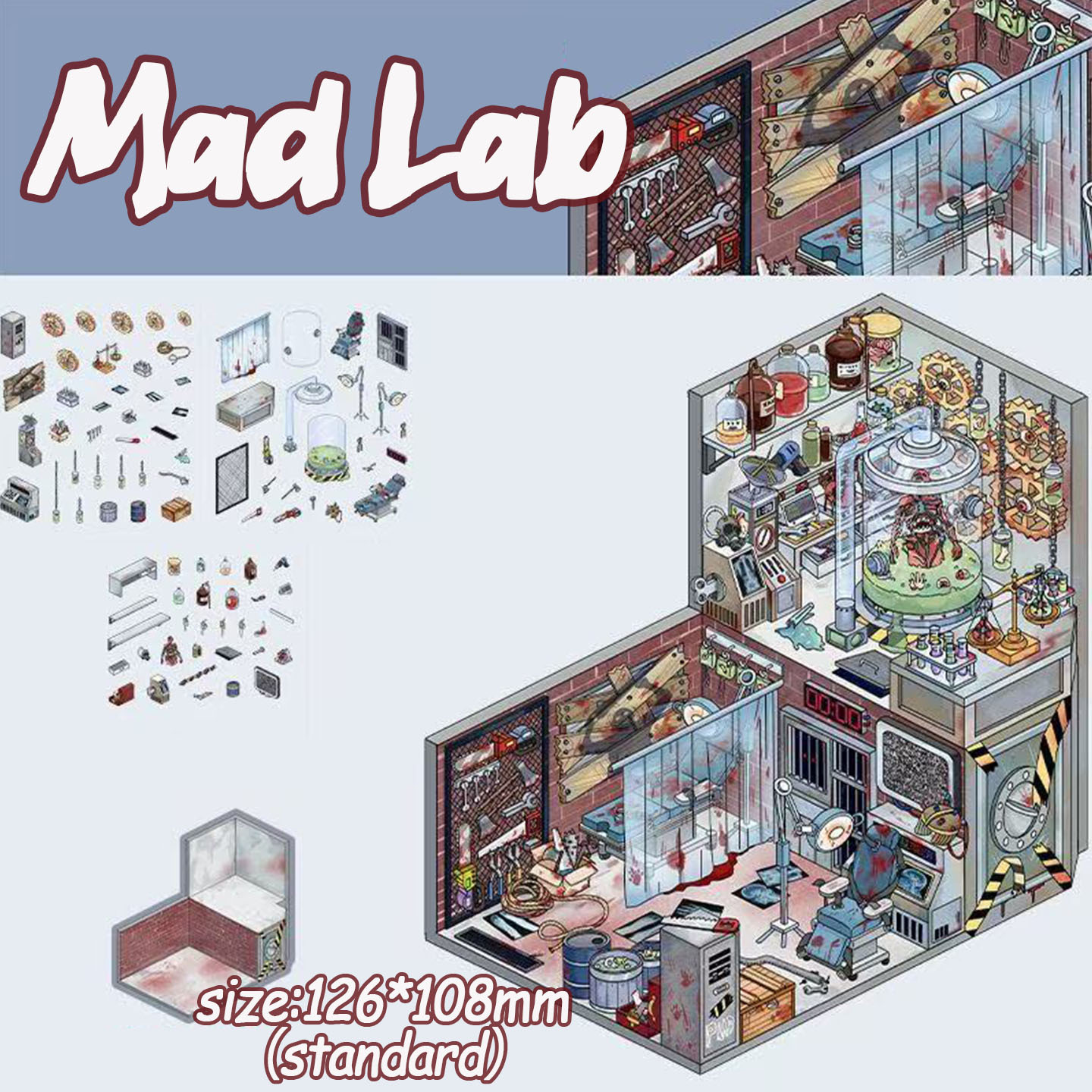 Urban Haunt DIY 3D Scene Stickers Collection - 2 Cute Miniature Scenes