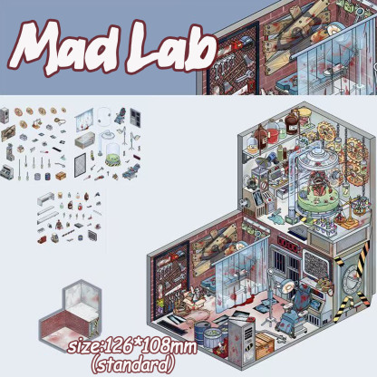 Urban Haunt DIY 3D Scene Stickers Collection - 2 Cute Miniature Scenes