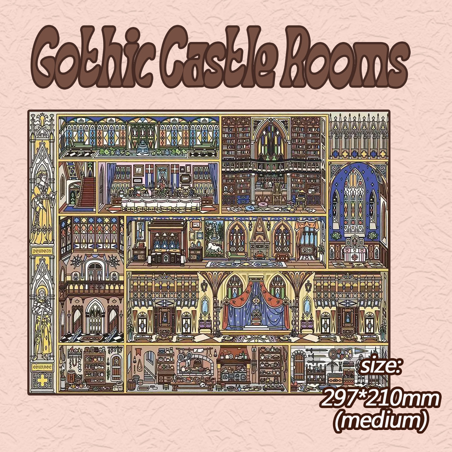 Gothic Townscape DIY 3D Scene Stickers Collection - 2 Cute Miniature Scenes