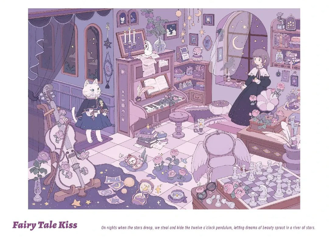 Castle fairy tales DIY 3D Sticker Collection - 4 Cute Miniature Scenes