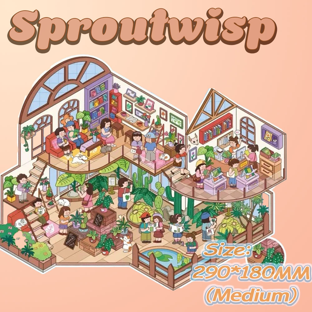 Glow & Sprout DIY 3D Scene Stickers - 5 Cute Miniature Scenes