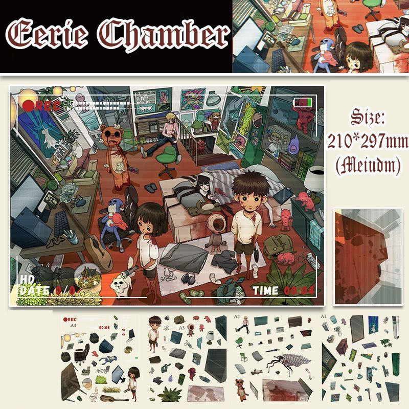 Haunted Chamber DIY 3D Scene Stickers Collection - 2 Cute Miniature Scenes