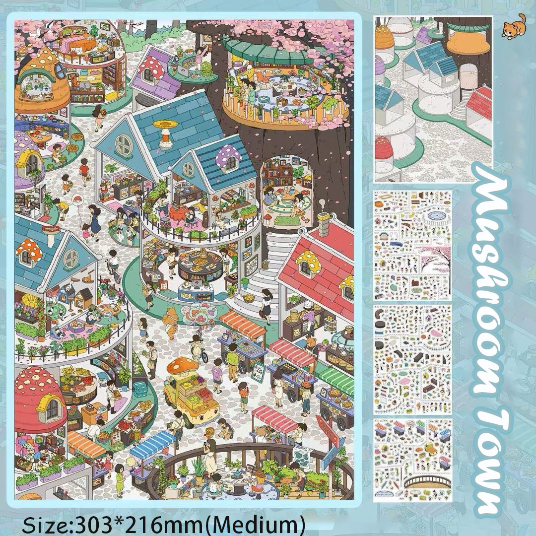Fairy Lanes DIY 3D Scene Stickers Collection - 2 Cute Miniature Scenes