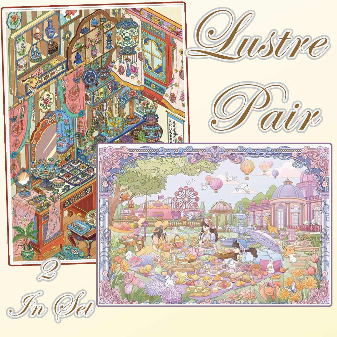 Lustre Pair DIY 3D Scene Stickers Collection - 2 Cute Miniature Scenes