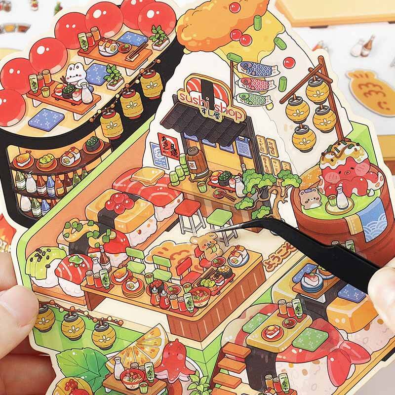 Epicurean Haven DIY 3D Scene Stickers 4 Cute Miniature Scenes