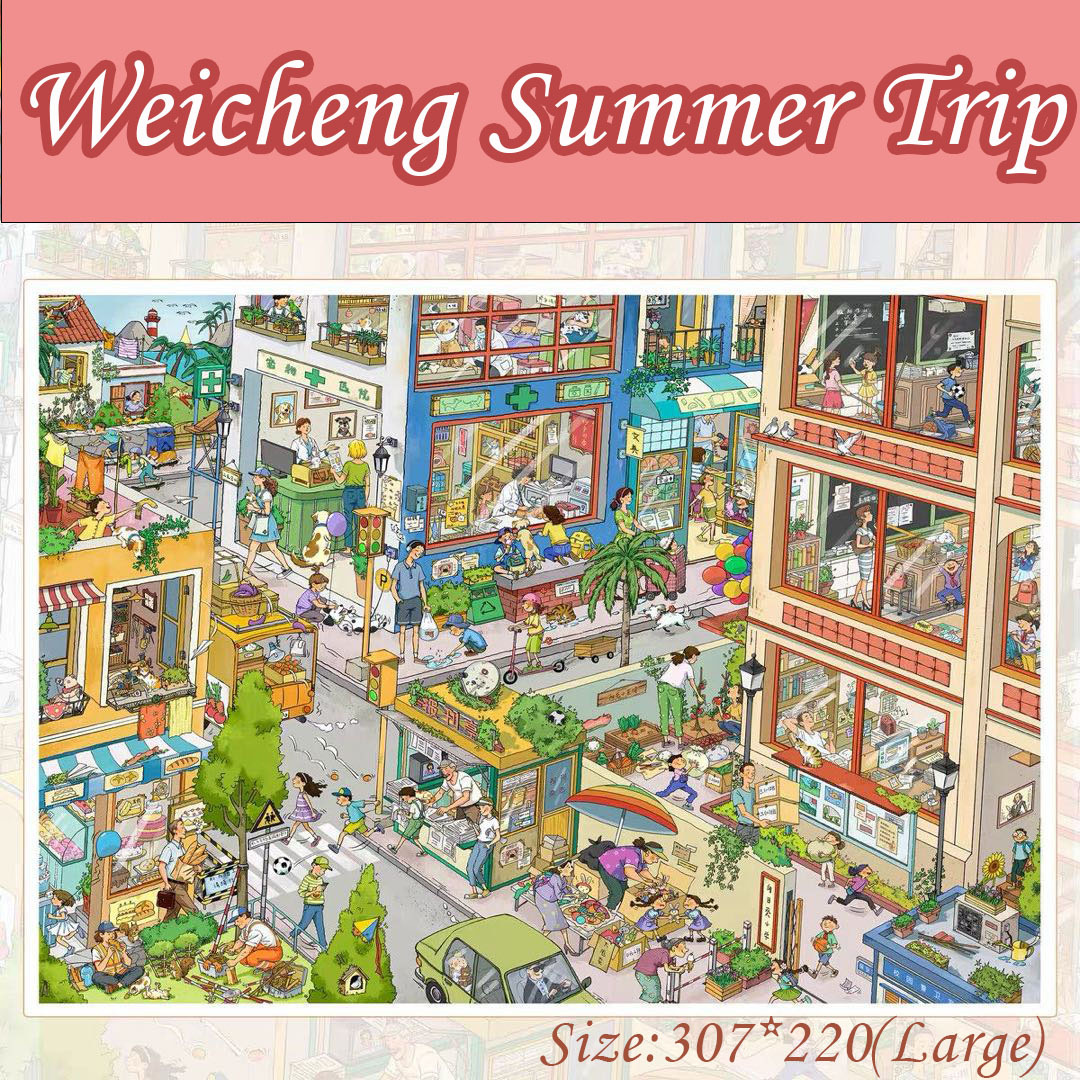 Summer Morning DIY 3D Sticker Collection - 2 Cute Miniature Scens