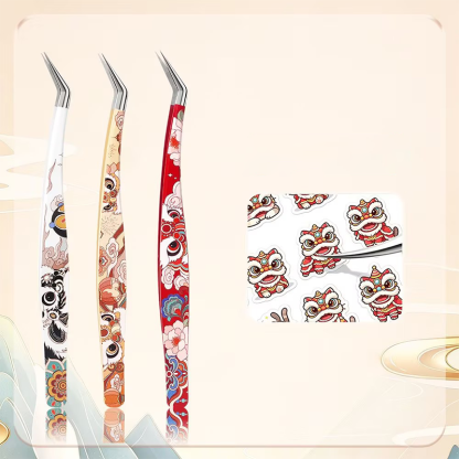 (Limited Edition) Lucky Lion - Premium Coloful Tweezers  (only for 18+)
