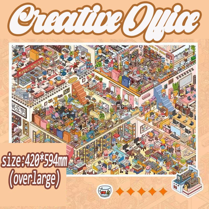 Office Trek DIY 3D Scene Stickers Collection - 3 Cute Miniature Scenes