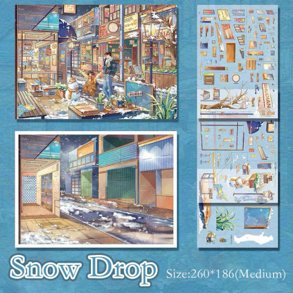 Old Town Moments DIY 3D Scene Stickers Collection - 6 Cute Miniature Scenes