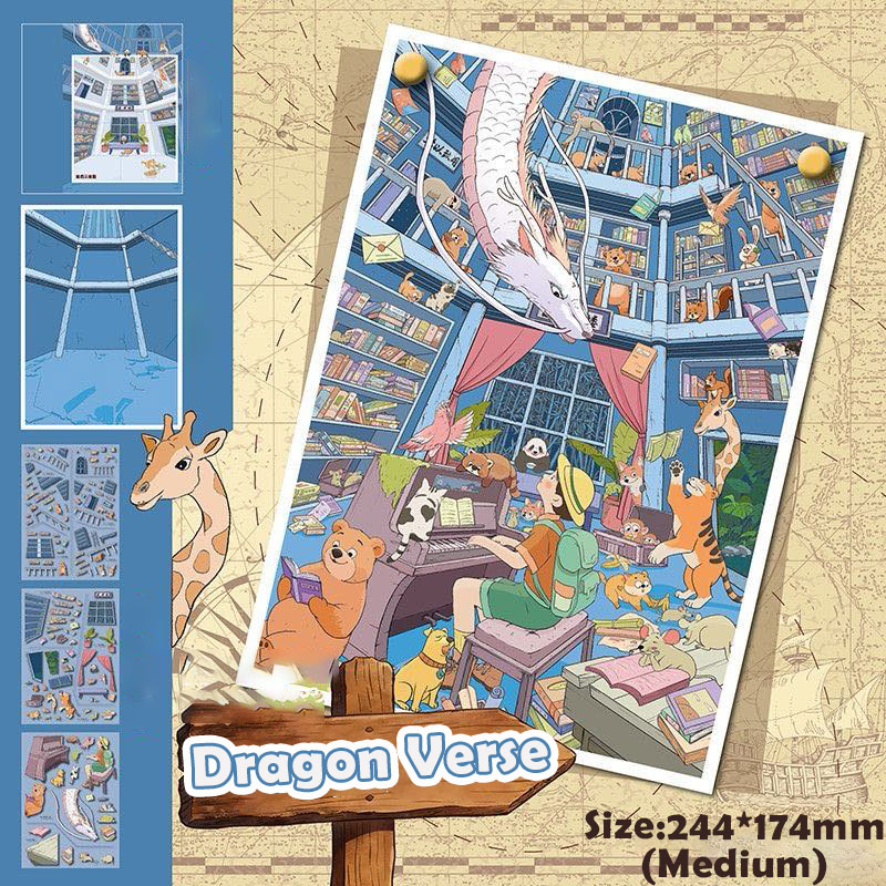 Woodland DIY 3D Scene Stickers Collection - 4 Cute Miniature Scenes