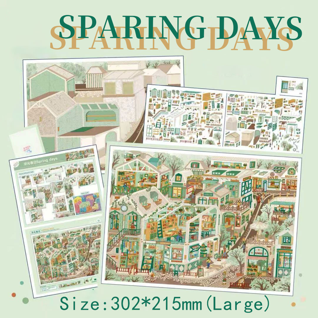 Corner Seasons DIY 3D Scene Stickers Collection - 4 Cute Miniature Scenes