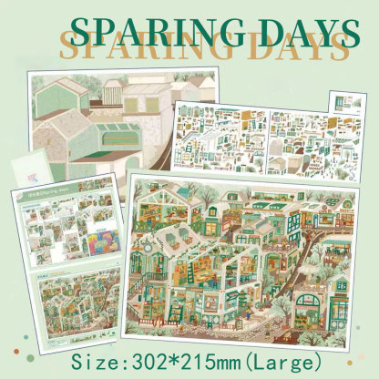 Corner Seasons DIY 3D Scene Stickers Collection - 4 Cute Miniature Scenes