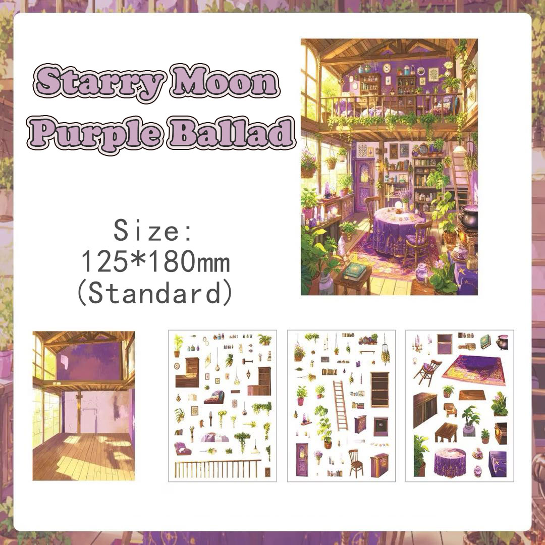 Quiet Tale DIY 3D Scene Stickers Collection - 4 Cute Miniature Scenes