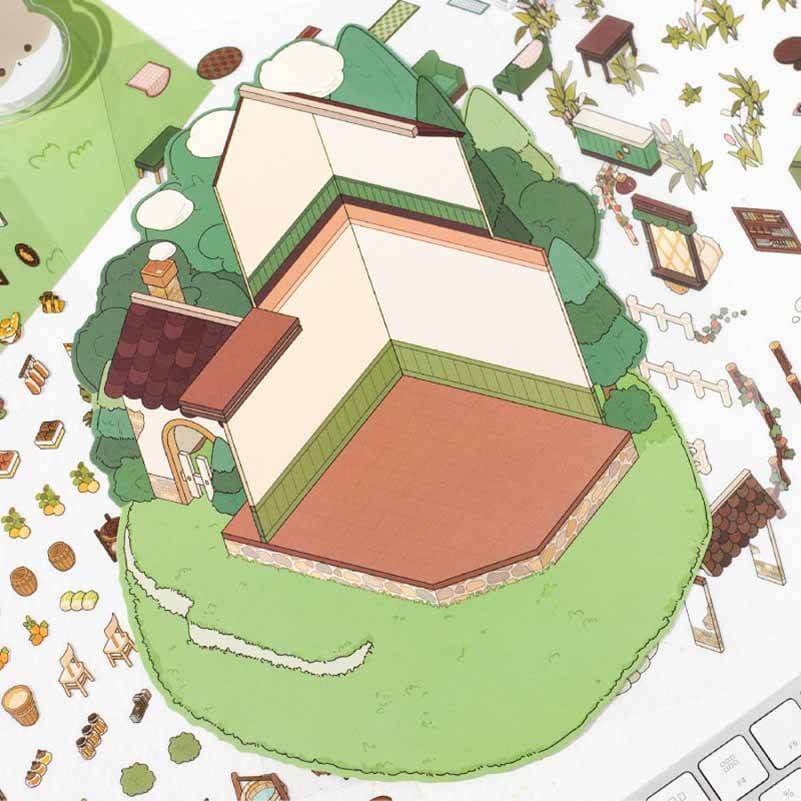 Fun House DIY 3D Scene Stickers 2 Cute Miniature Scenes