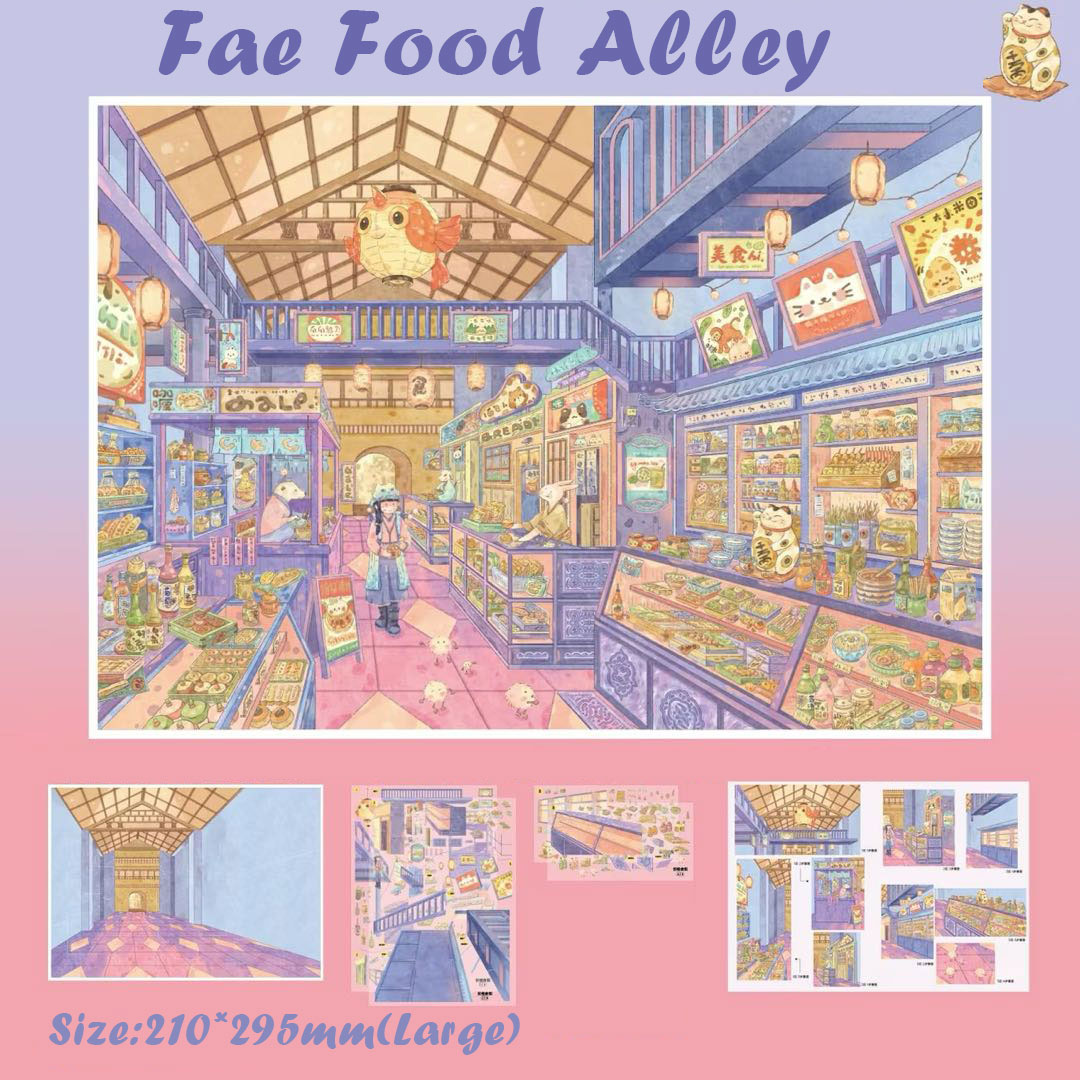 Fairy Booths DIY 3D Scene Stickers Collection - 4 Cute Miniature Scenes